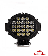 Доп LED фара BELAUTO BOL2103S (точечный) 215x180x74mm. 10-30V DC, 63W (21х3W), EPISTAR LEDS, 6000 K, 4620 Lm,