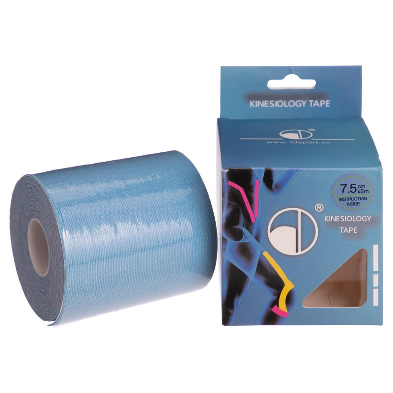 Кінезіо тейп Kinesio tape спортивний пластир (ширина 7,5 см, рулон 5 метрів) Бірюзовий