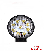 Дополнительная LED фара BELAUTO BOL0903F 1980Лм (рассеивающий) 10-30V DC, 27W (9х3W), EPISTAR LEDS, 6000 K,