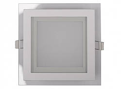 LUXEL Панель LED квадрат (скло) 18w 4000K IP20 (DLSG-18N)