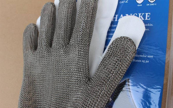 Перчатка кольчужная плетеная из нержавеющей стали. Защита рук от ...