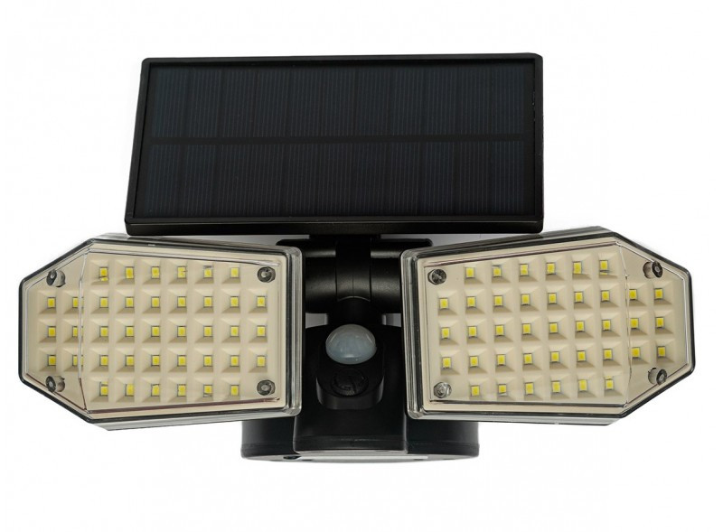 LUXEL LED-світильник на сонячних батареях з датчиком руху 40W 6000K IP65 (SSWL-09C)
