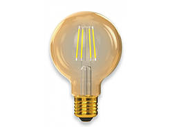 Лампа LUXEL G80 filament golden 5w E27 2500K (077-HG)