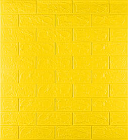 Самоклеюча декоративна 3D панель під жовту цеглу 700x770x3мм