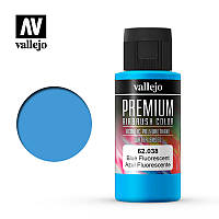 Флуоресцентный синий. Краска акрил-полиуретановая 60 мл. VALLEJO PREMIUM COLLOR 62038