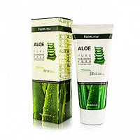 Пенка для умывания с алоэ FarmStay Pure Cleansing Foam Aloe 180 ml