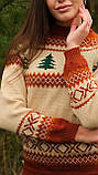 Жіночий в'язаний різдвяний светр, Джемпер (Ялинки), фото 2