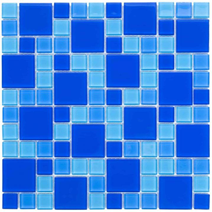 Мозаїка для басейну скляна Aquaviva Cristall Dark Blue DCM305 (22 мм і 48 мм)