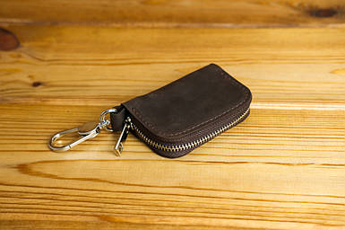 Чохол для автоключа з натуральної шкіри колір Шоколад