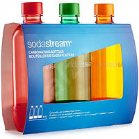 Набір із 3 пляшок по 1 літру для води Sodastream (Orange, Red, Green)