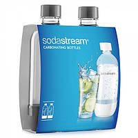 Набір із 2 пляшок по 1 літру для води Sodastream Grey