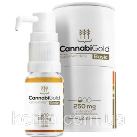 Конопляне Олія 12 мл HemPoland CannabiGold Intense 250 mg Польща Доставка з ЄС