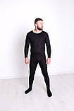 Комплект чоловічої термобілизни зимового двошарового INSANE термоодягу чорного кольору розмір L, фото 3