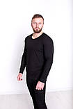 Комплект чоловічої термобілизни молодіжного зимового INDENA термокофта та штани чоловічі чорного кольору розмір XL, фото 2