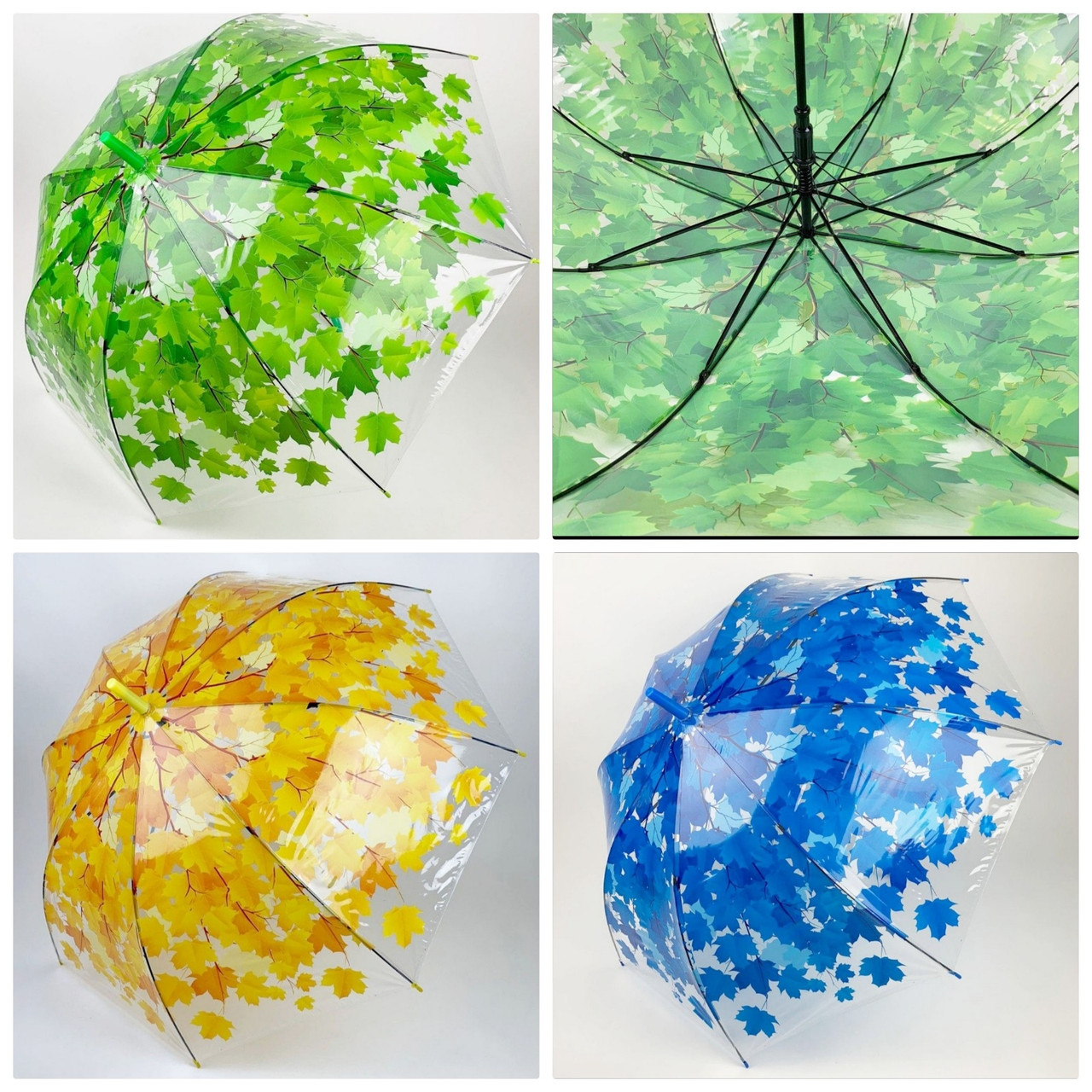 Прозрачный зонт трость с кленовыми листьями оптом в г.Хмельницкий ...