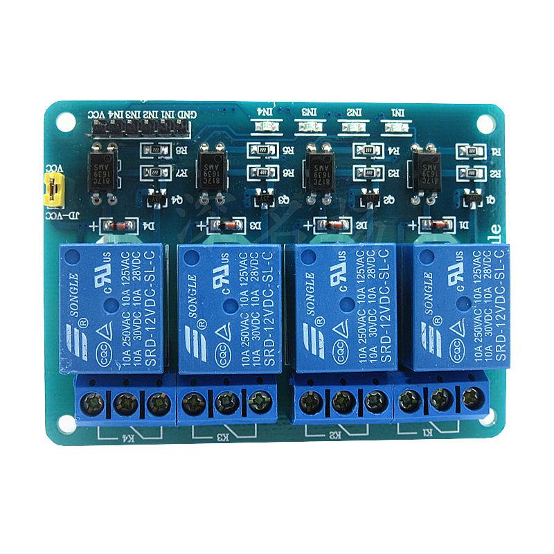 Модуль 4 реле 12V з оптороз'язкою для Arduino