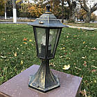 Вуличний ліхтар світильник-стовпчик PL6104 античне золото, Е27 метал, фото 5