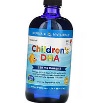 Риб'ячий жир для дітей Nordic Naturals children's DHA 530 mg Omega-3 473 мл полуниця, фото 3