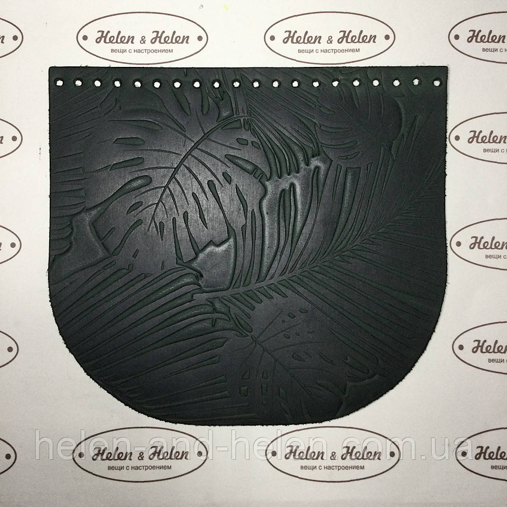 Клапан для сумки "Пальми". Смарагдовий, фото 1