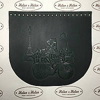 Клапан для сумки "Париж". Смарагдовий