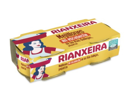 Мідії в Соусі Эскабачо Rianxeira Mejillones упаковка 2*85 г Іспанія