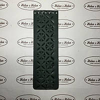 Клапан для сумки вузький. "Орнамент". Смарагдовий