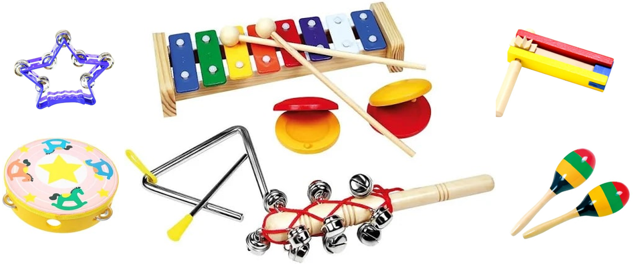 Великий набір музичних інструментів, 10 шт, фото 1
