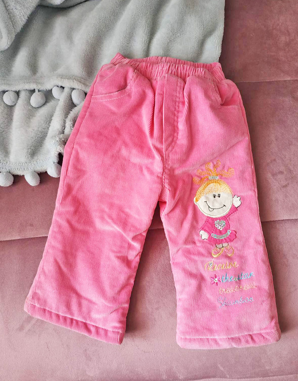 Теплі дитячі штани для новонародженої дівчинки
