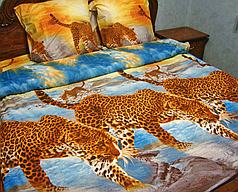 Постільна білизна Леопард сімейний комплект