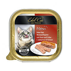 Вологий корм для кішок Edel Cat (паштет з зайцем і печінкою) 100 г