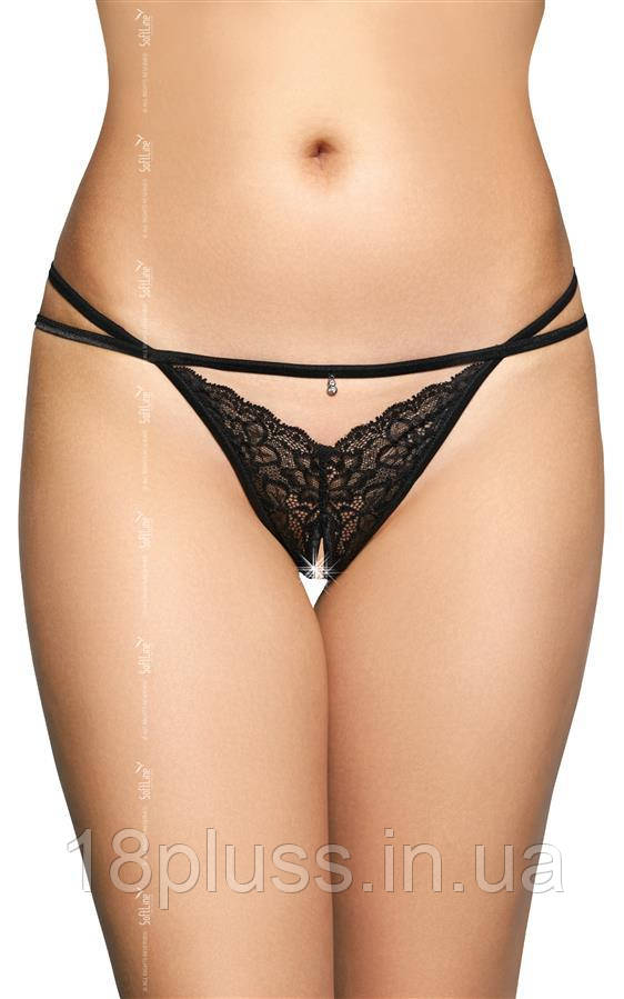 Жіночі стрінги Softline 2496, чорні M/L