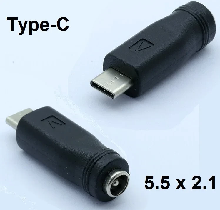 Перехідник для блока живлення 5.5x2.1 — USB type-C, фото 1