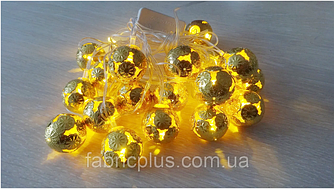 Гірлянда новорічна Золота кулька 20 led