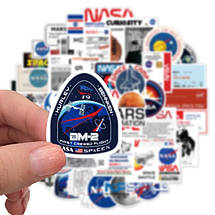 Набір вінілових наклейок стикерів NASA No2 Стикербомбінг на автотелефон 50 шт., фото 5