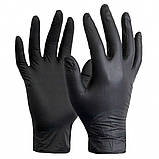 Чорні нітрилові рукавички 100 шт. S, фото 2