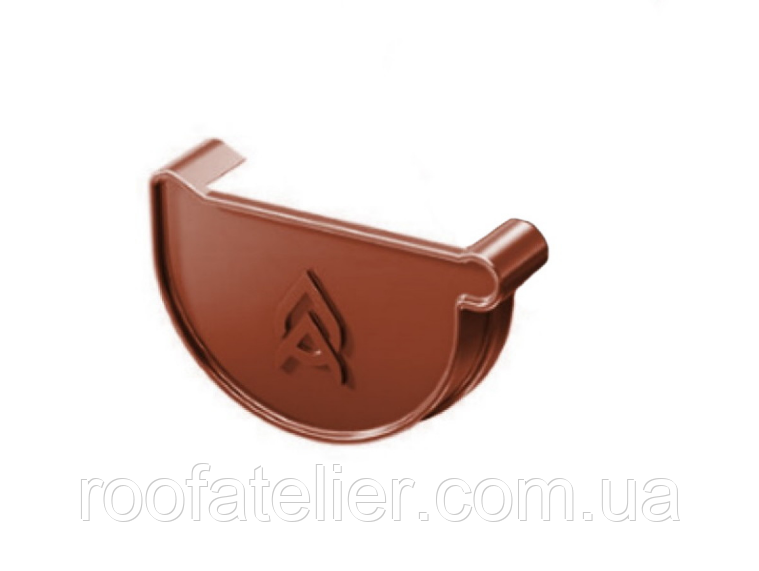 Заглушка ринви права/ліва ProAqua/Проаква 125мм цегляний Польща