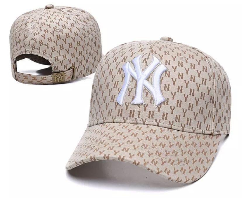 Кепка Бейсболка New York Yankees NY MLB Нью-Йорк Янкіз Букви Бежева