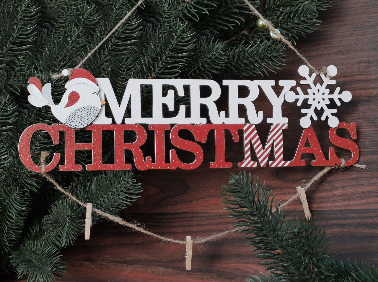 Ялинкові іграшки з печаткою "MARRT CHRISTMAS"