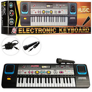 Дитячий іграшковий Синтезатор із мікрофоном MQ869USB 37 клавіш,, запис, USB-вхід, МР3, від мережі