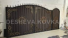 Ворота ковані з профнастилом і хвірткою, фото 9