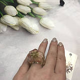 Кольцо смола "Цветок" 15,8 размер., фото 4