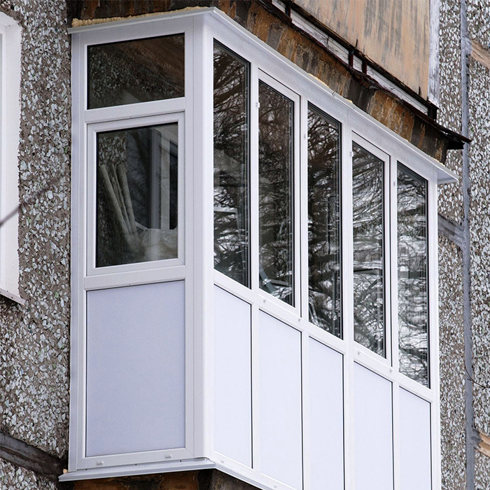 Балкон пластиковий, французька: Veka, WDS, Steko. Розстрочка, кредит, безкоштовна доставка.