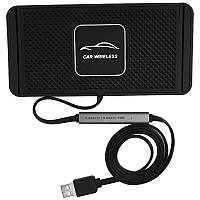 Силиконовый коврик в авто с быстрой беспроводной зарядкой 15w Qinetiq Car Wireless Pad C1 беспроводная зарядка