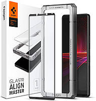 Защитное стекло Spigen для Sony Xperia 1 III - Glas.tR AlignMaster, Black (AGL02893)