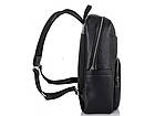 Чоловічий шкіряний рюкзак для ноутбука чорний Tiding Bag, фото 5