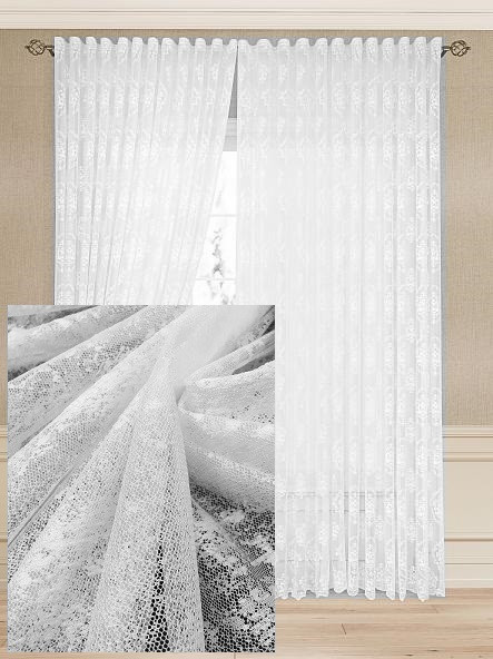 Тюль готова "Венеціанка" Білий