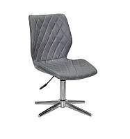 Стілець Toni Modern Base сірий 1001 шкірозамінник на хромованій хрестовині зі стопками, фото 4