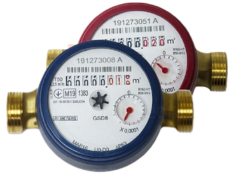 Лічильник води B-Meters GSD8 DN15-1/2" L80 30°C MID Q3-2.5 MID-R100