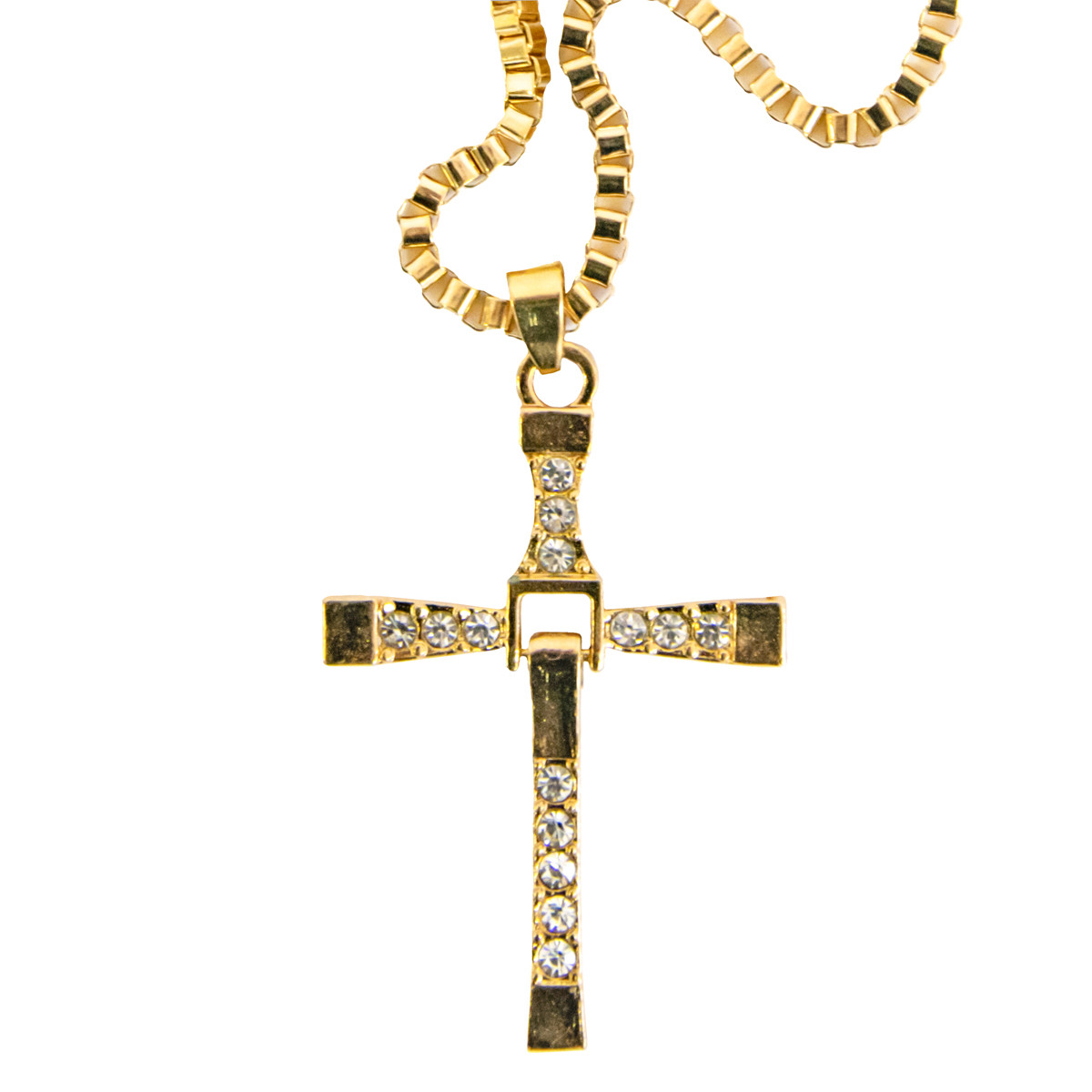 Хрест Домініка Торетто з ланцюжком Золотий, хрестик Вин Дизеля | крест Доминика Торетто с цепочкой