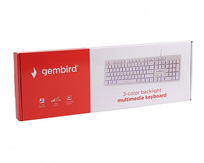 Клавіатура Gembird KB-UML3-01-W-UA White USB UKR (D), фото 2